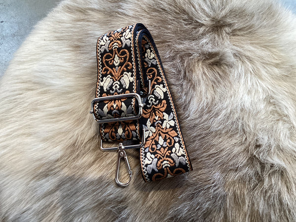 Ahdorned Adjustable Strap with Silver Hardware
