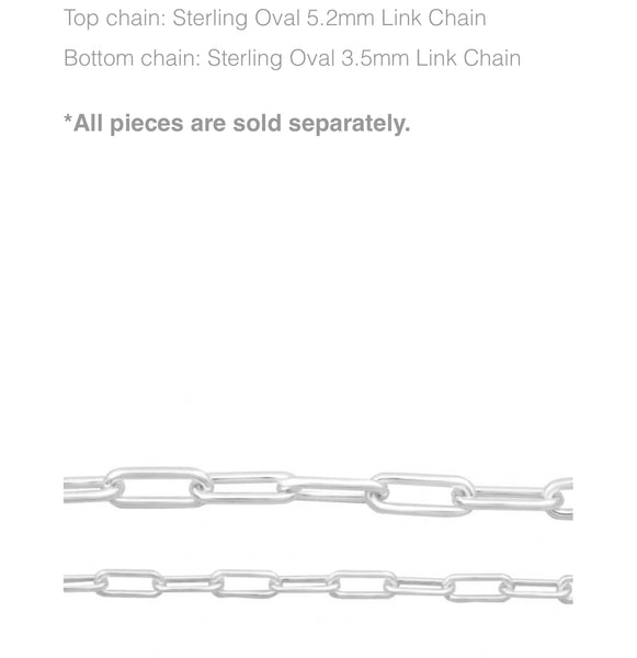 LOLA Company Oval Link Chains- Silver or Gold- Various widths and lengths.