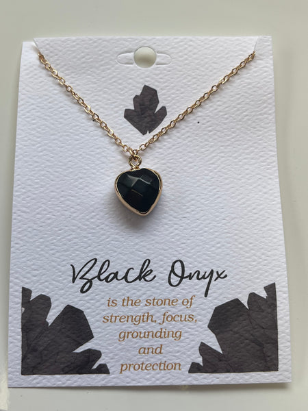 Black Onyx Heart Fashion Pendant