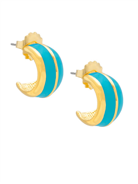 Colorful Enamel Earring - Turquoise