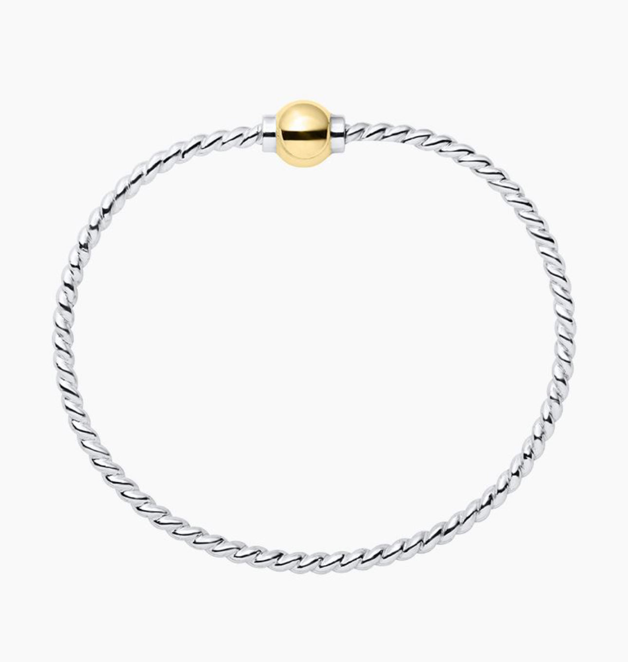 Cape Cod Single Ball Twist Band Bracelet in Two-Tone