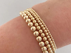 Gold Filled Beaded Bracelet- Various sizes