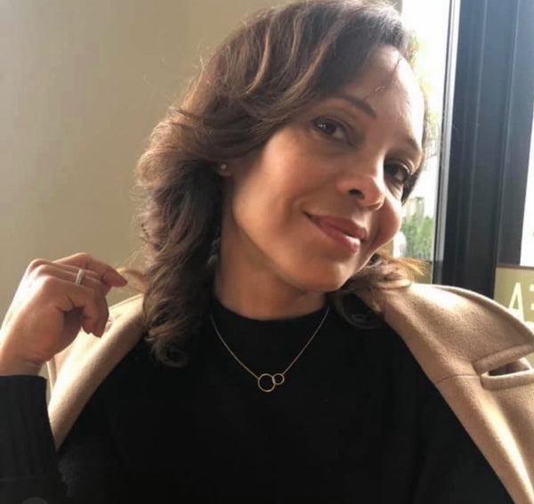 'Leni' Gold Plated Circle Link Necklace