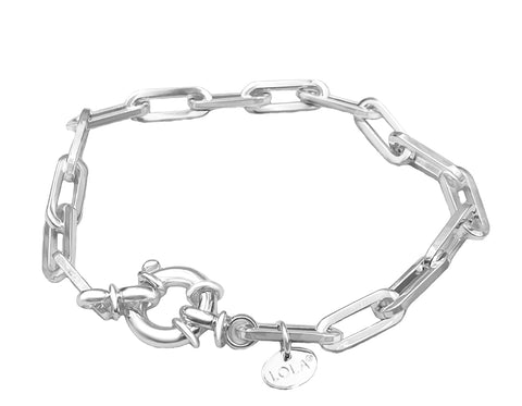 LOLA Company Single Wrap Oval Chain Bracelet