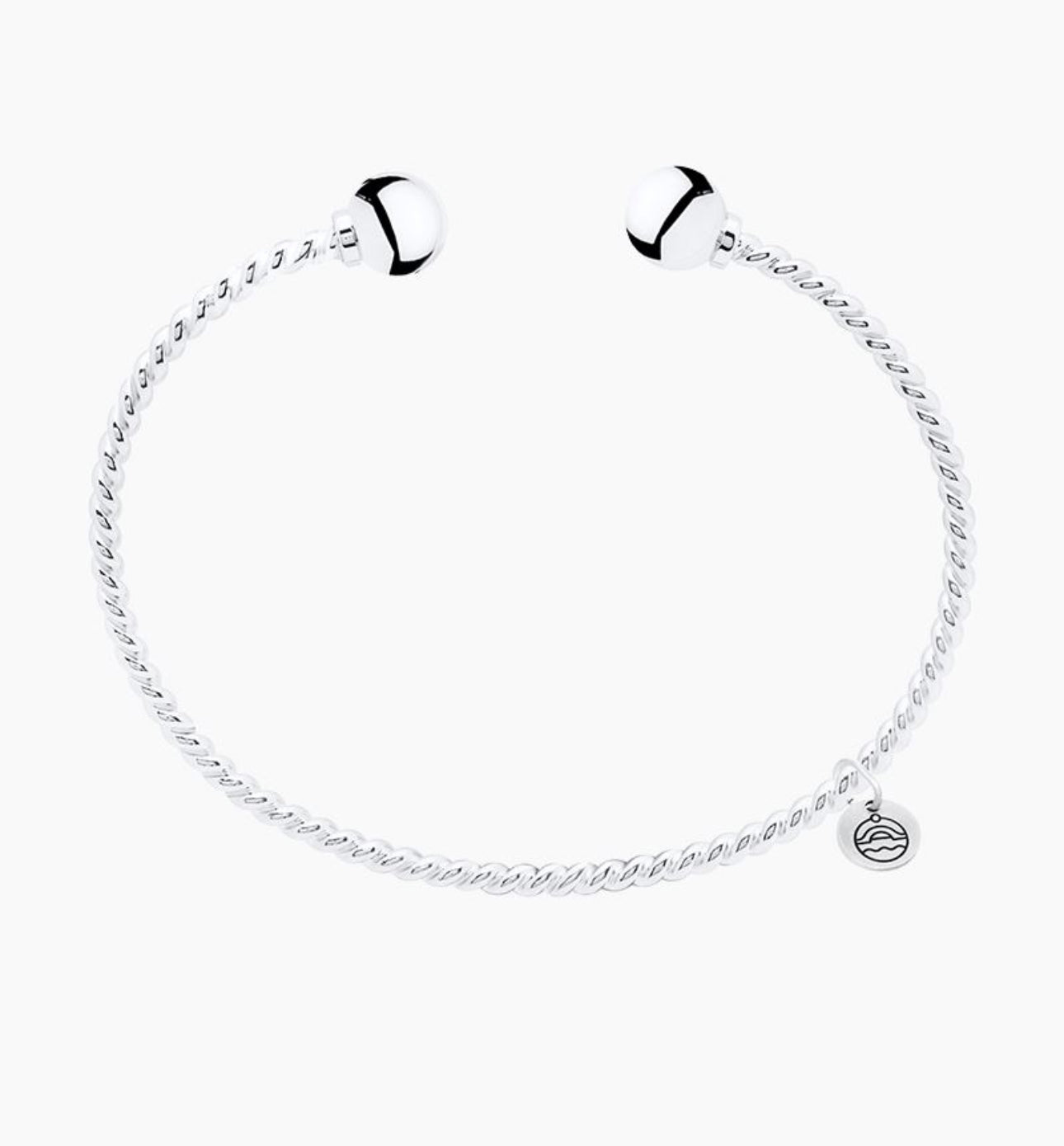 Cape Cod Twist Band Open Cuff Bracelet in Sterling Silver