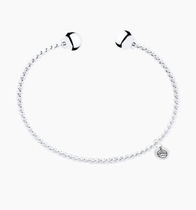 Cape Cod Twist Band Open Cuff Bracelet in Sterling Silver