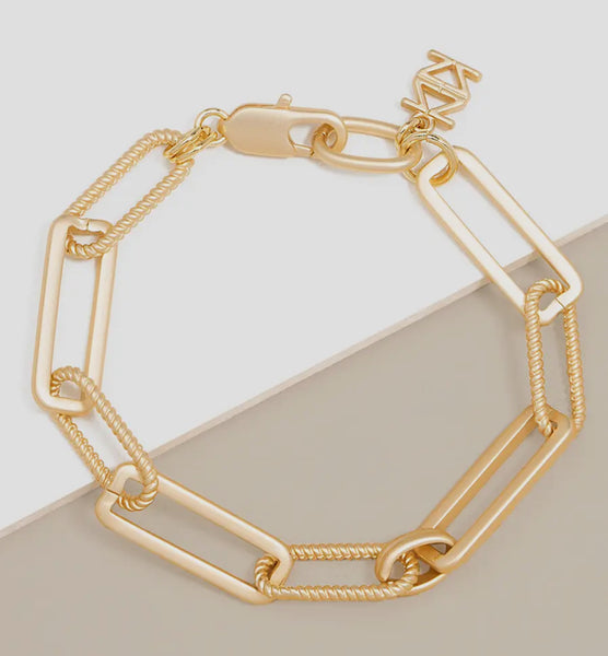 18K Gold Plated Oval Link Bracelet - Silver or Gold Toned
