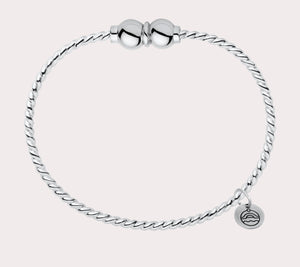 Cape Cod Twisted Double Bead Bracelet