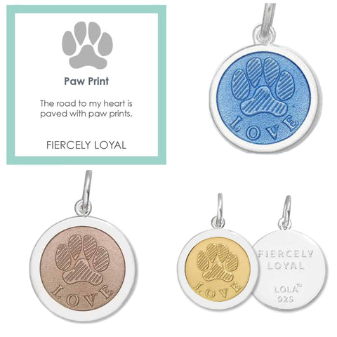 Paw Print Pendant- Various Sizes and Colors