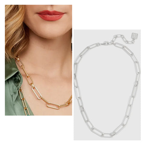 Classic & Rope Links Necklace - Silver or Gold