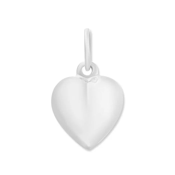 Lola Puffy Heart Pendant in Sterling Silver or Gold over Silver