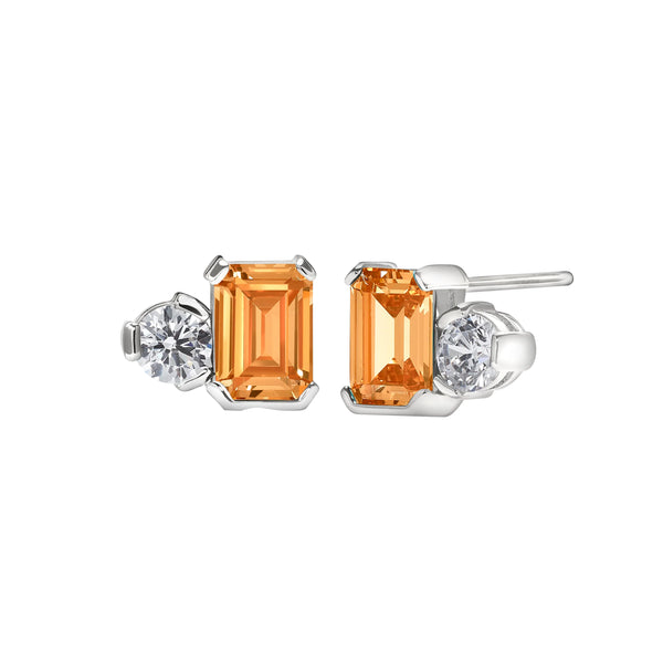 ‘Toi et Moi’ Two-Stone Crystal Earrings with Simulated Birthstones - All Months