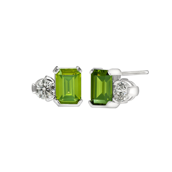 ‘Toi et Moi’ Two-Stone Crystal Earrings with Simulated Birthstones - All Months