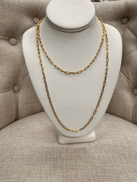 LOLA Company Oval Link Chains- Silver or Gold- Various widths and lengths.