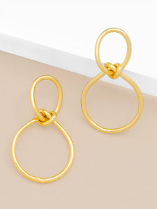Infinity Knotted Drop Earring - Gold