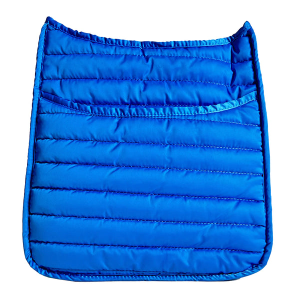Ahdorned Everly Quilted Puffy Zip Top Messenger- Various Colors. Strap not included.