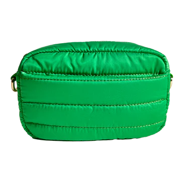 Ahdorned Ella Quilted Puffy Zip Top Messenger- Various Colors. Strap not included.