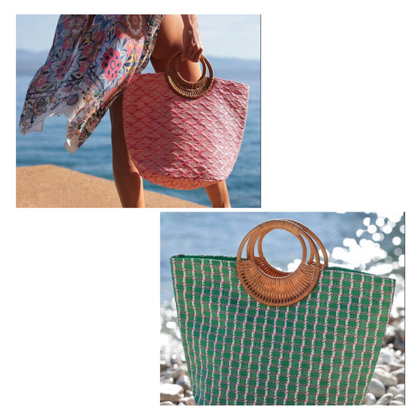 Roma Tote - Pink or Green