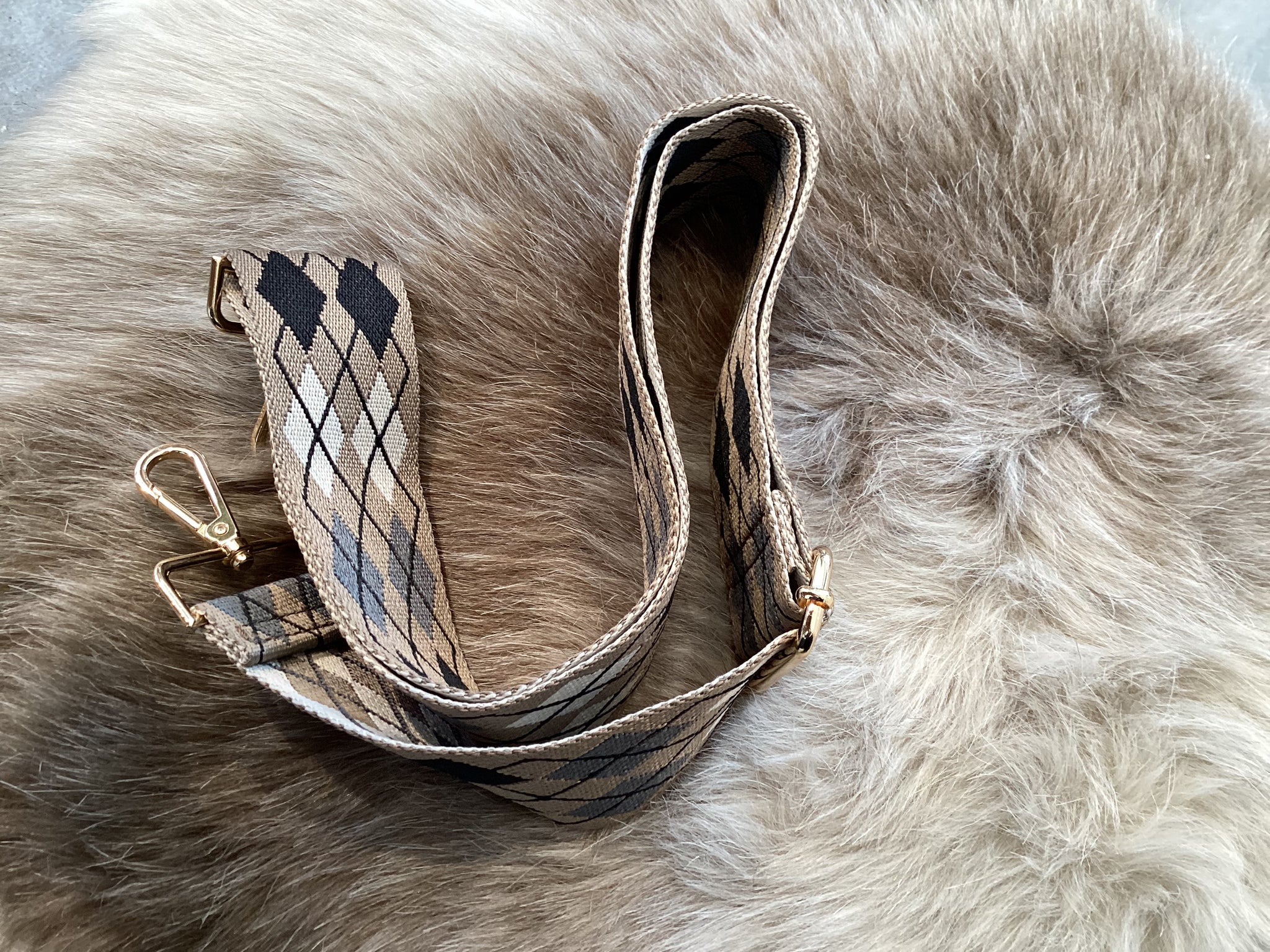 Ahdorned Adjustable Strap with Gold Hardware