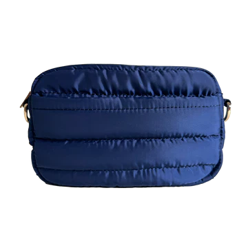 Ahdorned Ella Quilted Puffy Zip Top Messenger- Various Colors. Strap not included.