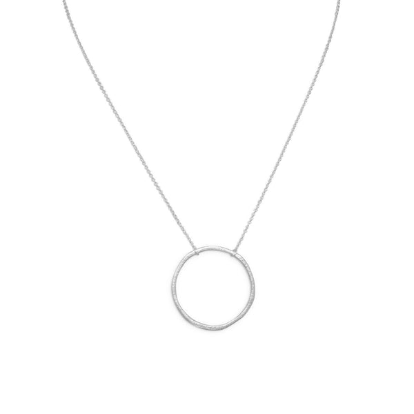16" Textured Circle Necklace