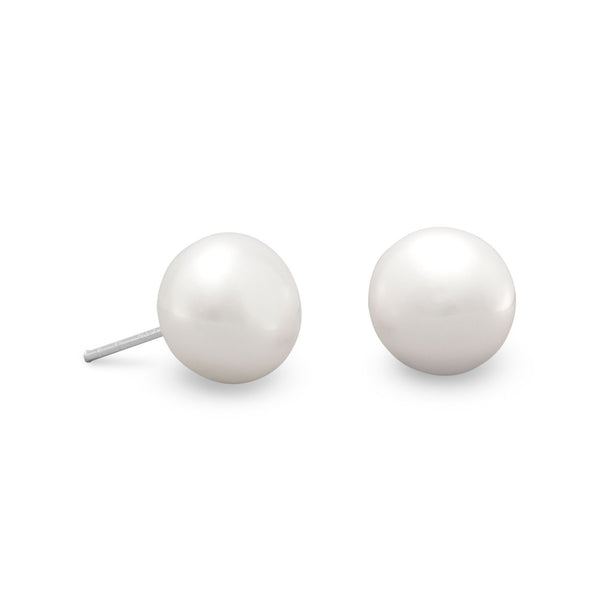 'Seanna' Cultured Freshwater Button Pearl Studs