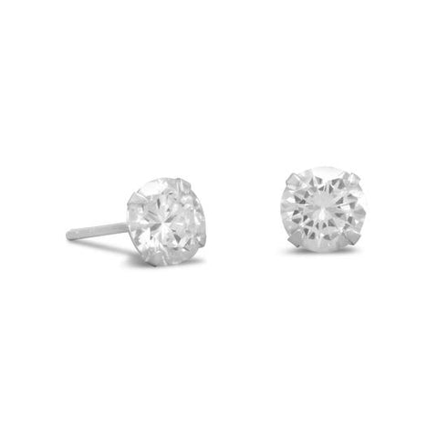 'Jara' 8mm CZ Stud Earrings