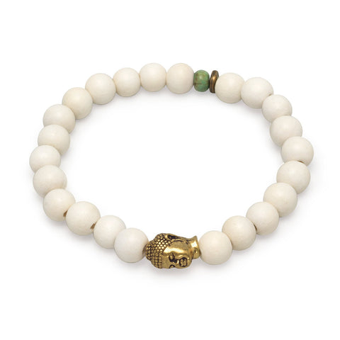 Men's 8" Fashion Stretch Bracelet with Buddha Bead