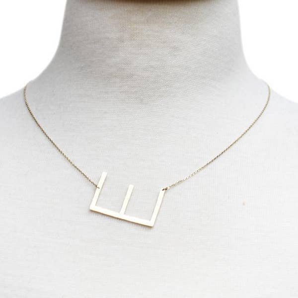 Large Gold Dipped Initial Necklace