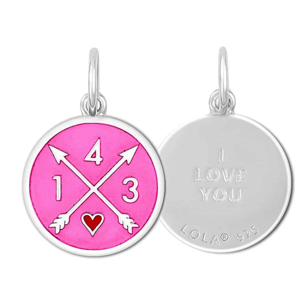 Small I LOVE YOU (1-4-3) Lola Pendant- Various Colors