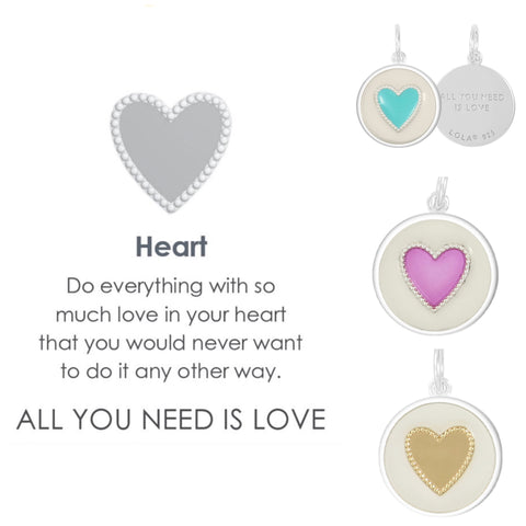 LOLA Heart Pendant - Various Colors and Sizes no