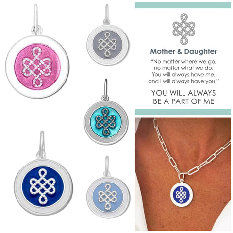 Mother Daughter Lola Pendant Silver- Various Colors and Sizes